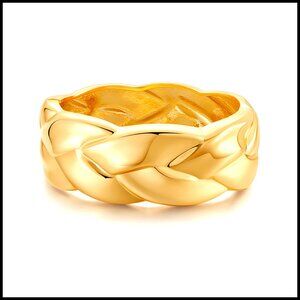 Chunky Gold Cuff Bangle Bracelet Wide Hammered Open Wrist Wrap Minimal Chic